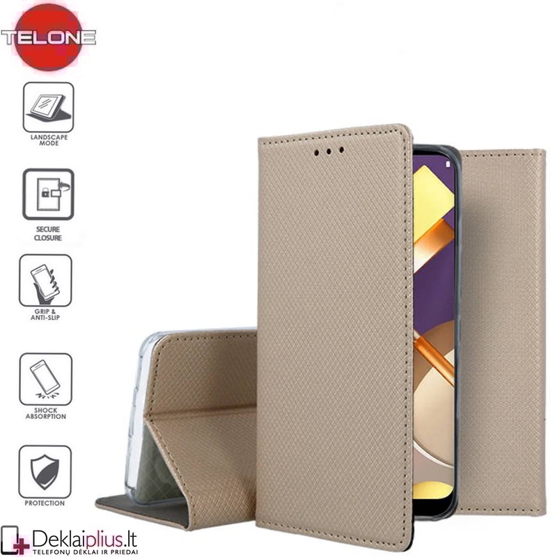 Telone smart magnet atverčiamas dėklas - auksinės spalvos (Lg K22) Telone smart magnet atverčiamas dėklas - auksinės spalvos (Lg K22)
